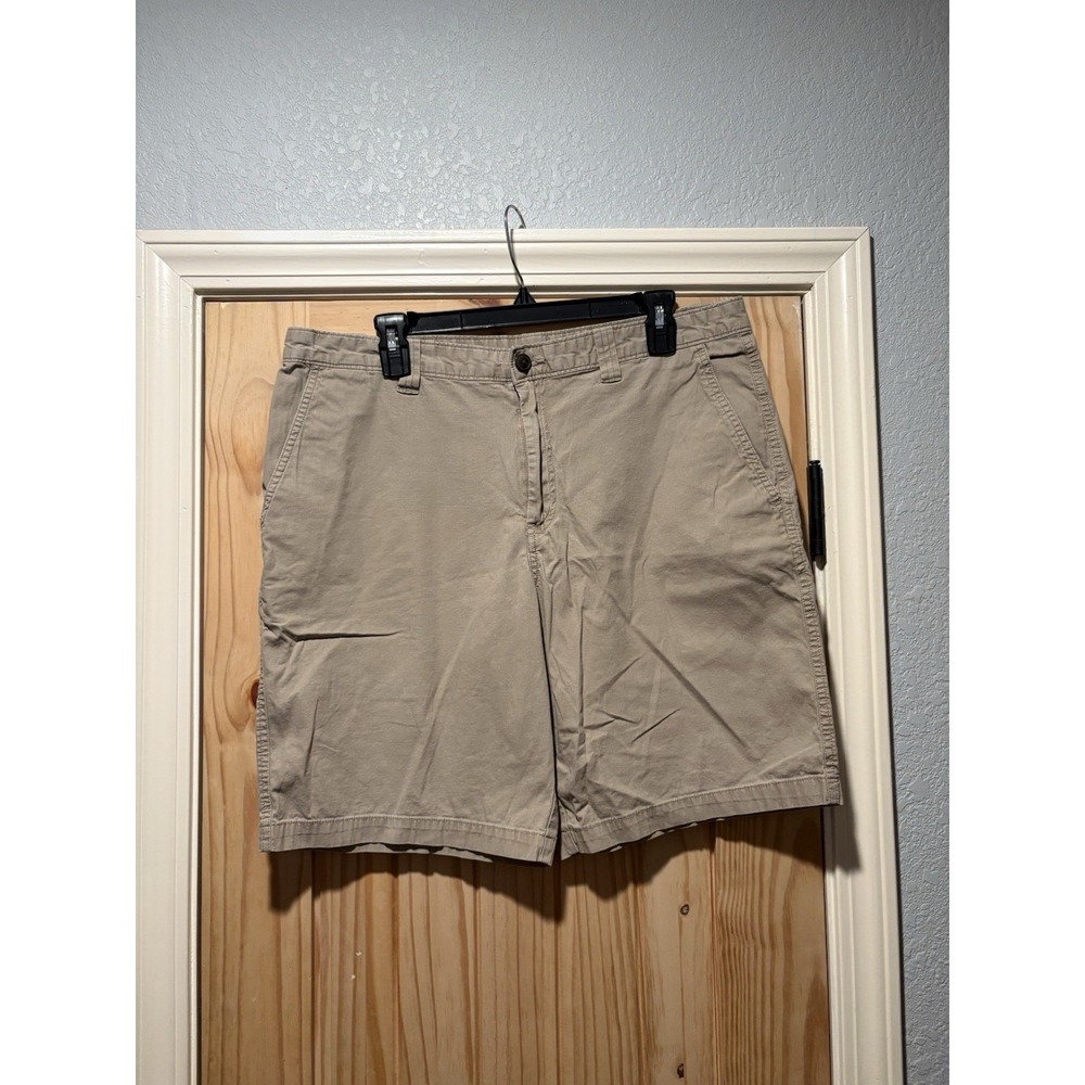 Magellan Shorts Mens Size 34 Khaki Tan Flat Front Pockets Casual‎ Classic Travel